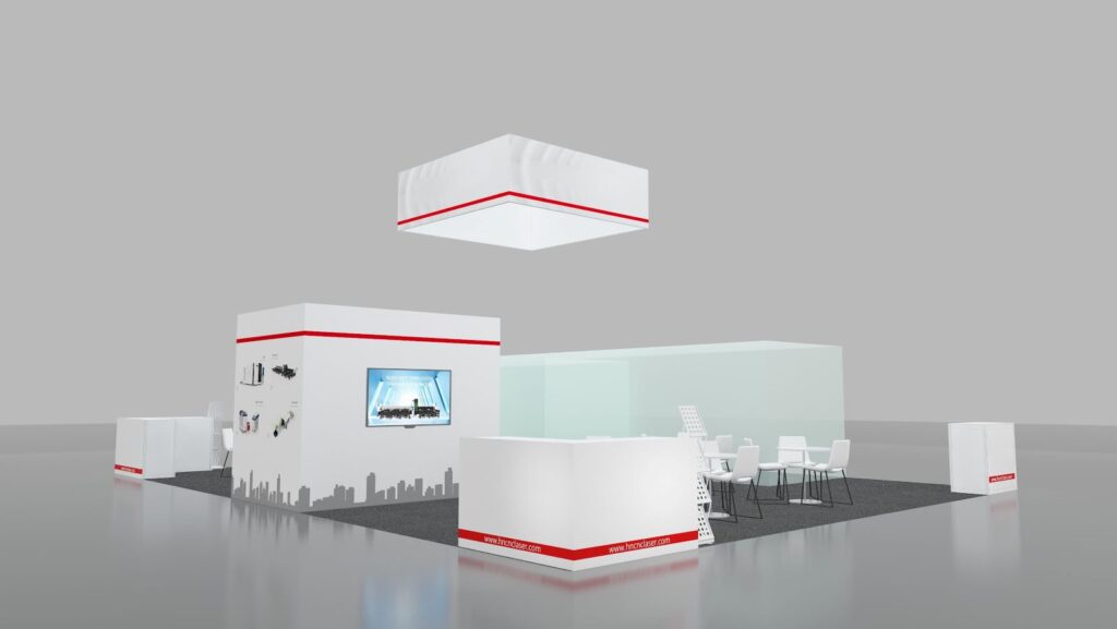 美国金属加工件及机械设备展览会FABTECH展台搭建设计图1