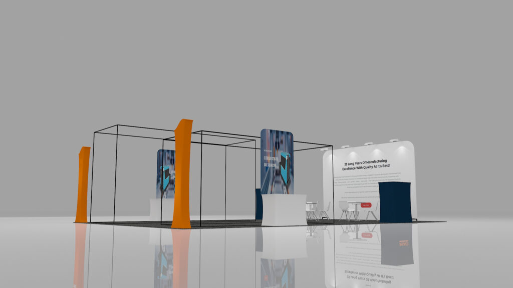美国金属加工件及机械设备展览会FABTECH2023展台搭建效果1