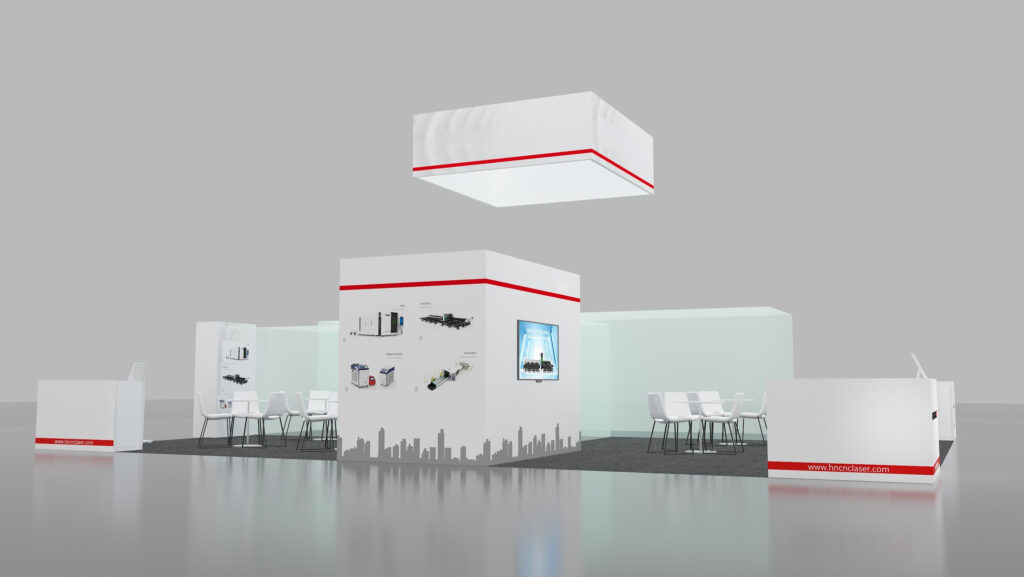 美国金属加工件及机械设备展览会FABTECH展台搭建设计图3