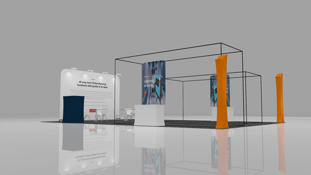 美国金属加工件及机械设备展览会FABTECH2023展台搭建效果3