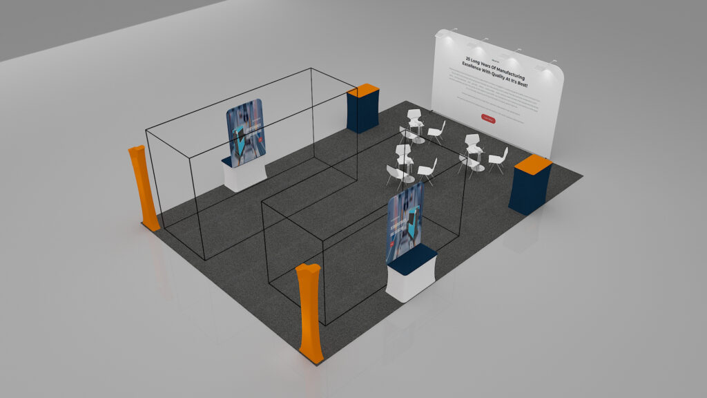 美国金属加工件及机械设备展览会FABTECH2023展台搭建效果4