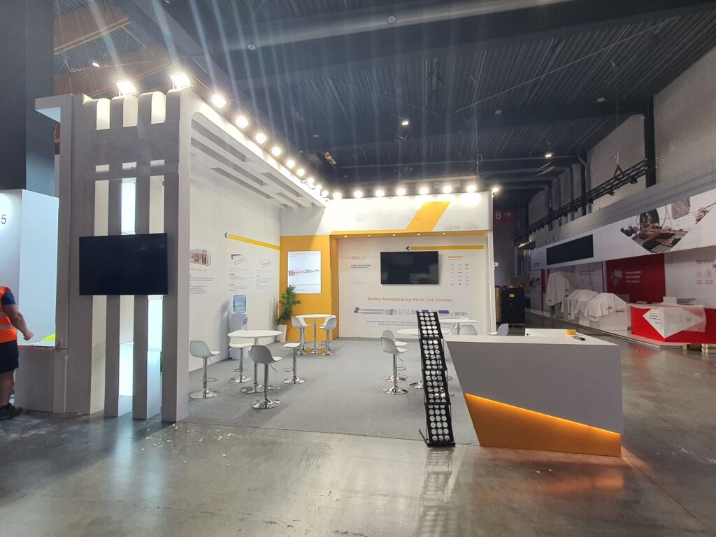 欧洲电池与混合动力汽车展会The Battery Show Europe2024展台搭建现场图3
